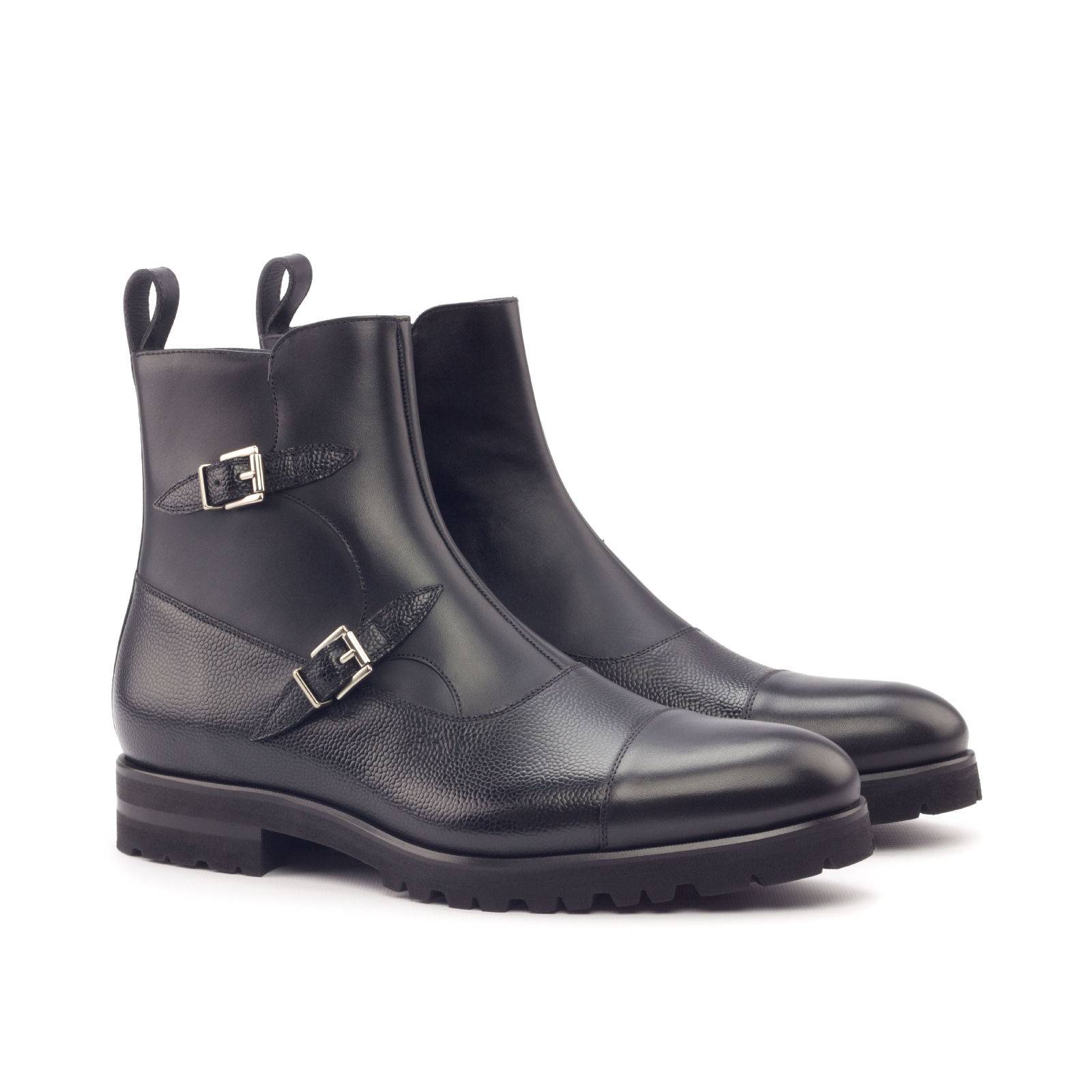 【Anyone more】Abel Buckle Walker Boots BUCKLE MIDDLE BOOTS - PINK PINEAPPLE | 60% - Asian Fashion