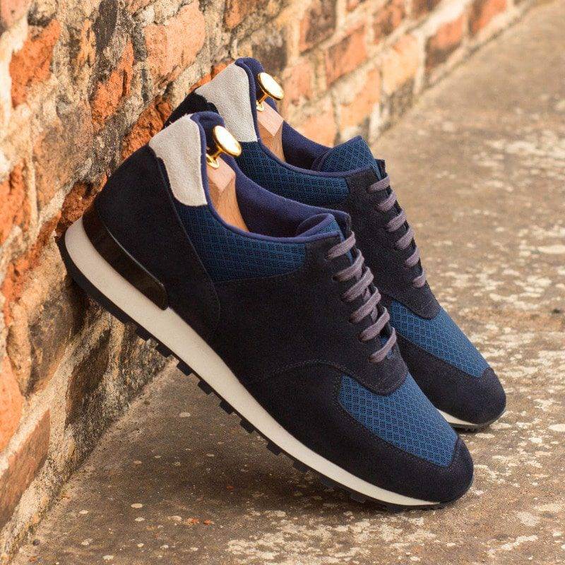 Custom Made Men's Sneaker in Navy Blue Luxe Suede