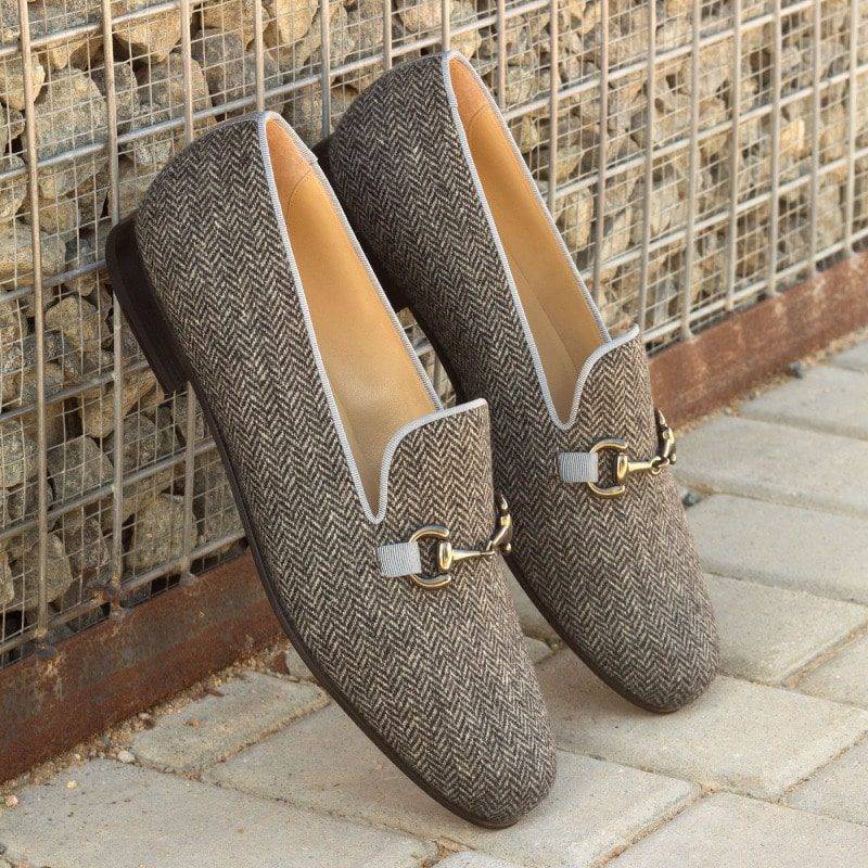 Custom Made Wellington Slippers in Herringbone