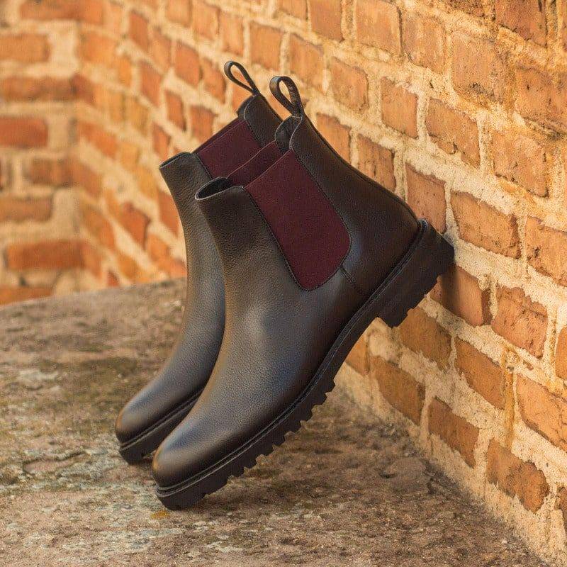 Custom Made Women’s Chelsea Boot in Black Painted Full Grain Leather