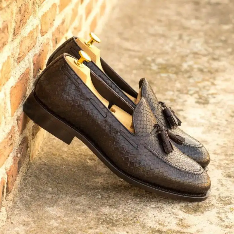 Sheriff Collection 2446-8831 Python Loafer with Cobra Head