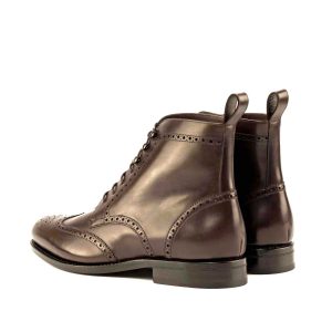 Lila Unisex Military Brogue Boots II men's ladies red patent Italian leather Shebley