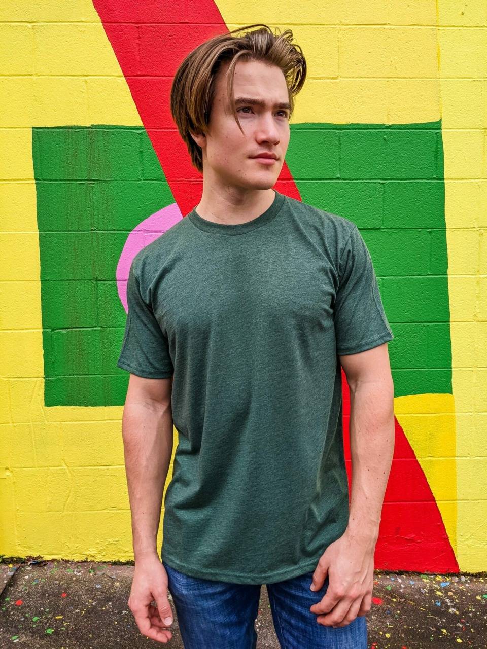 The Eco Tee - Heather Pine - Image 4