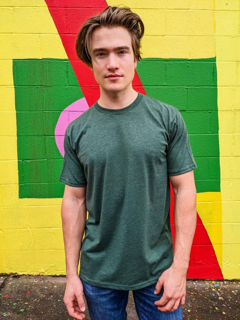 The Eco Tee - Heather Pine - Image 3