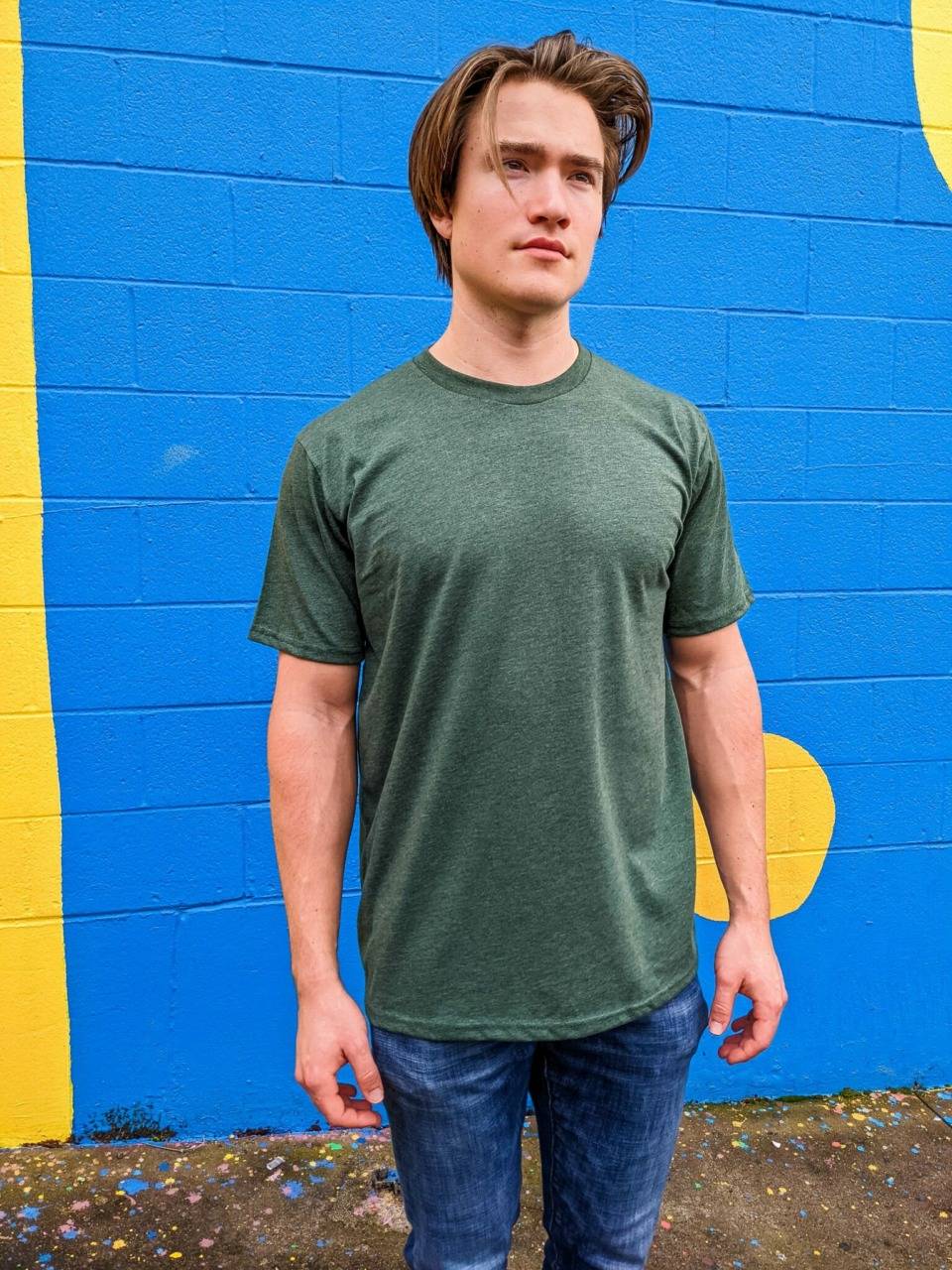 The Eco Tee - Heather Pine - Image 2