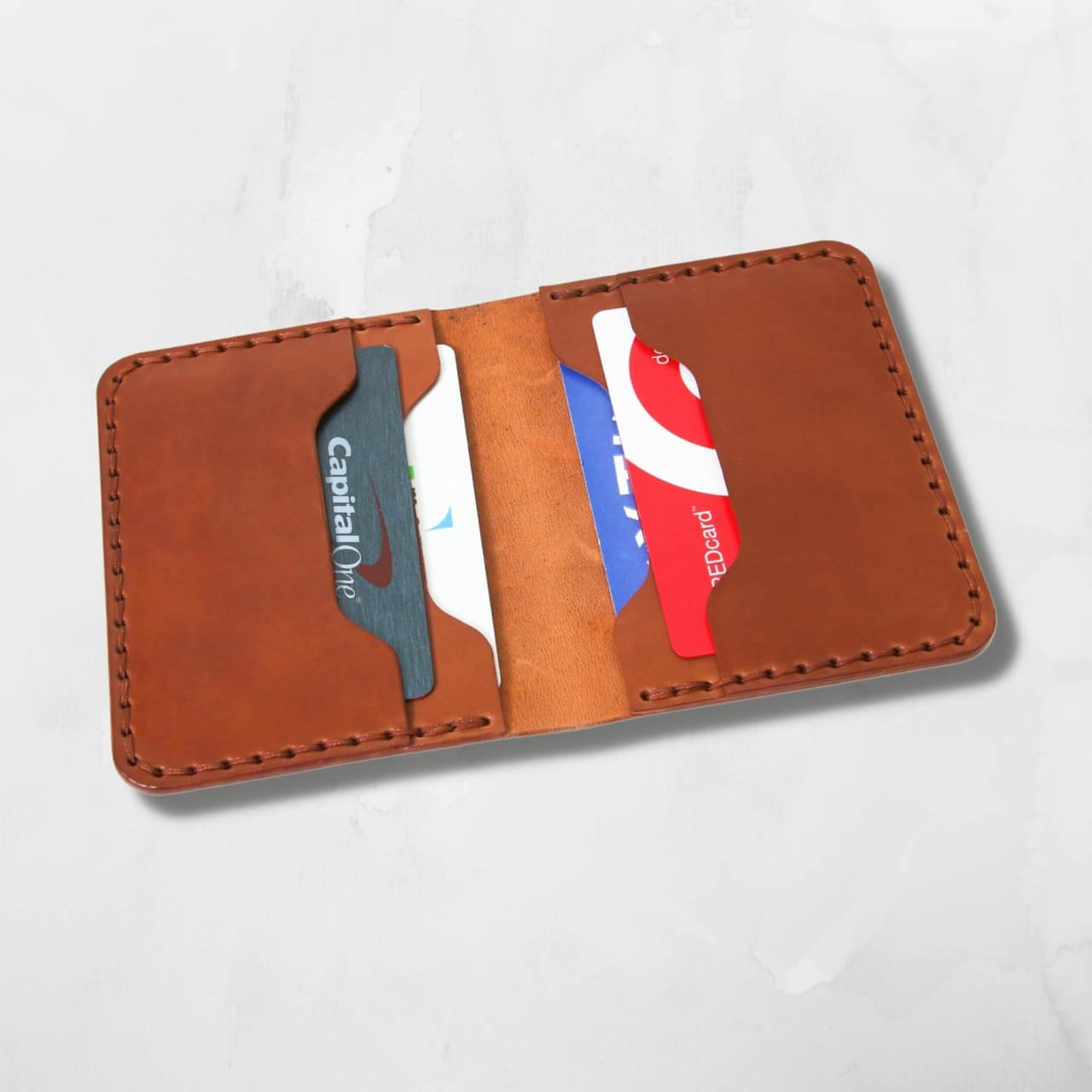Shell cordovan leather wallet