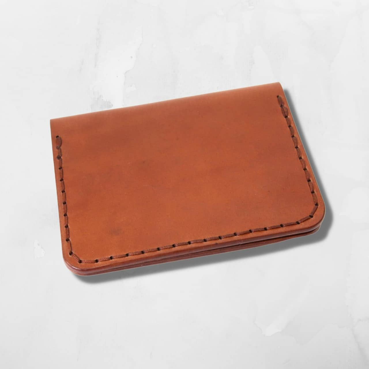 Shell cordovan leather wallet