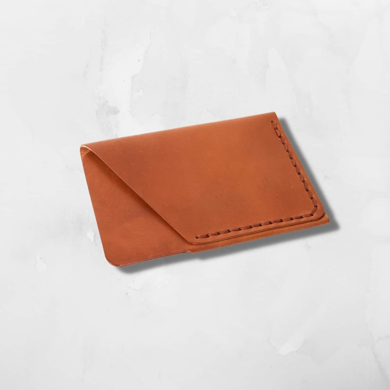 Shell cordovan leather wallet