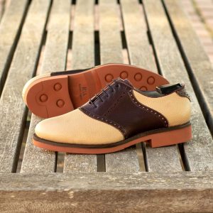 Tan and Brown Men's Saddle Shoes