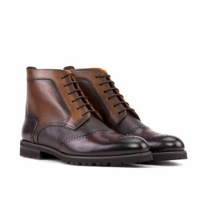 Brown Women's Lace Up Brogue Boots