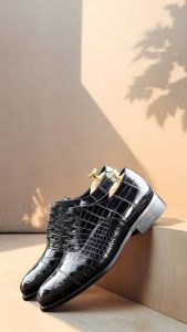 Black Alligator Men's Oxford Shoes