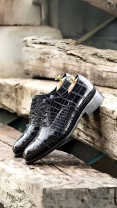 Black Alligator Men's Oxford Shoes