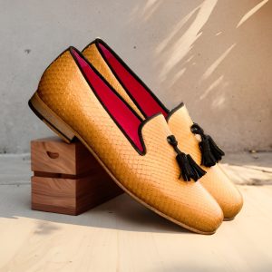Tan Python Men's Wellington Slippers