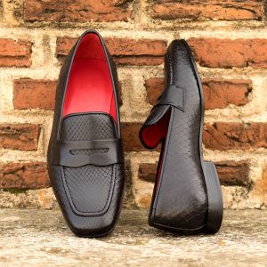 Black Python Men's Slippers