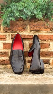 Black Python Men's Slippers