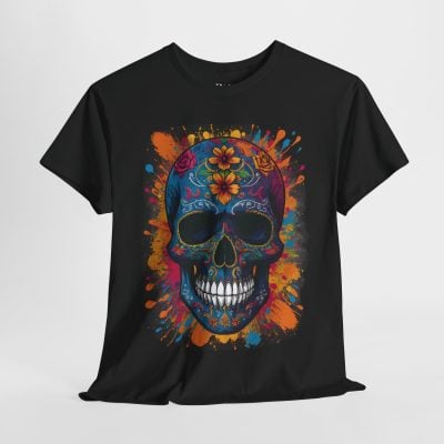 Psychedelic Skull Splash - Graphic Tee