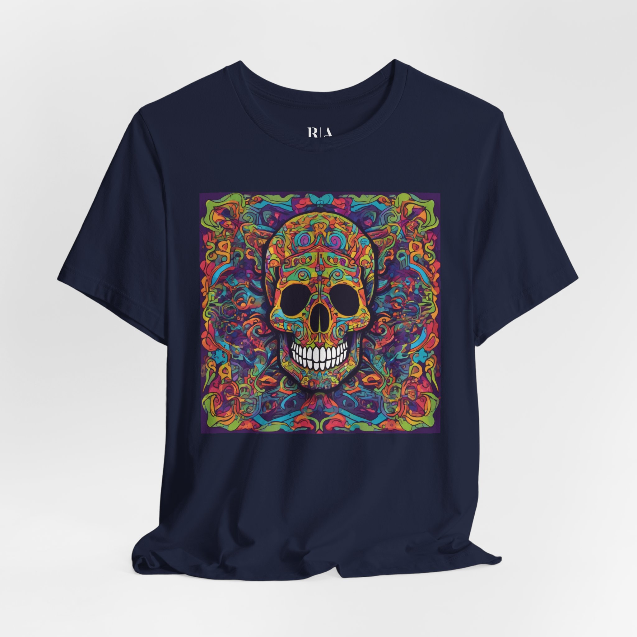 Kaleidoscope Cranium - Premium Jersey Cotton Graphic Tee - Image 5