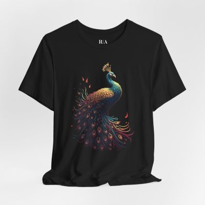 Cosmic Peacock - Premium Jersey Cotton Graphic Tee