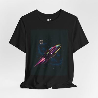Galactic Groove Glider - Premium Jersey Cotton Graphic Tee