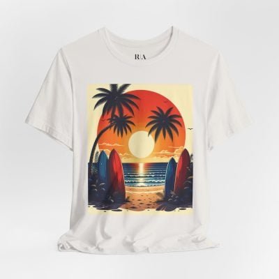 Waves and Warm Skies - Premium Jersey Cotton Graphic Tee