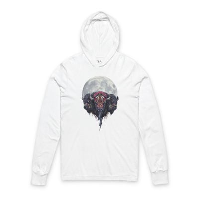 Cosmic Stampede - Hooded Long Sleeve Tee Shirt