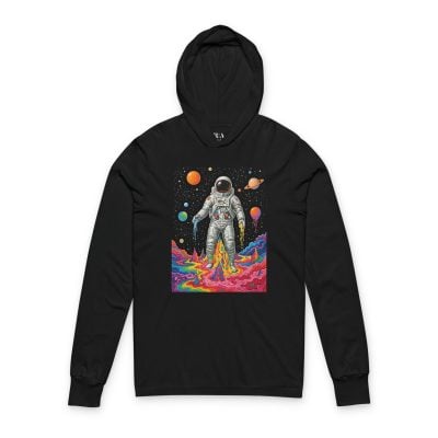 Dripping Through the Universe - Hooded Long Sleeve Tee Shirt