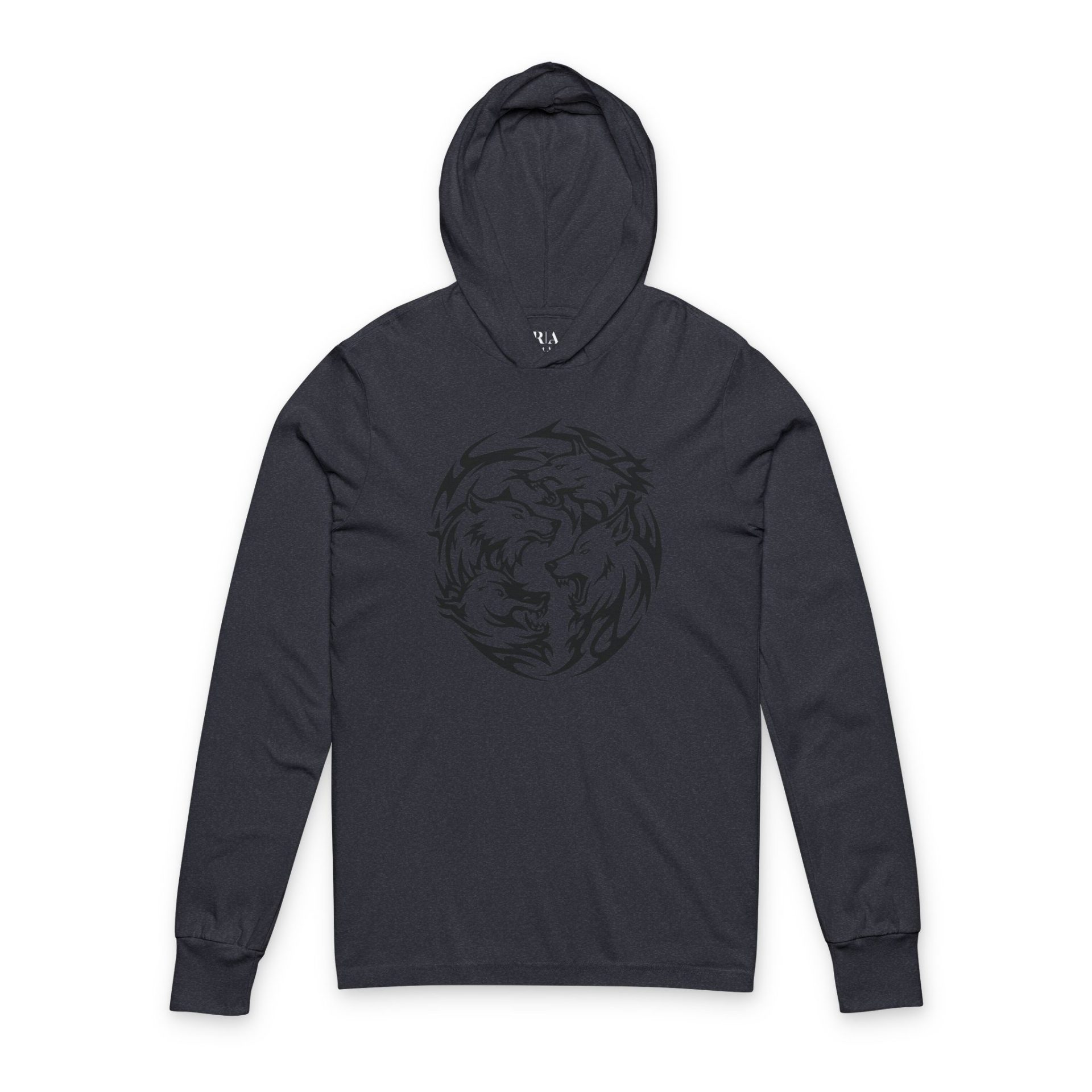 Alpha’s Embrace - Hooded Long Sleeve Tee Shirt - Image 3