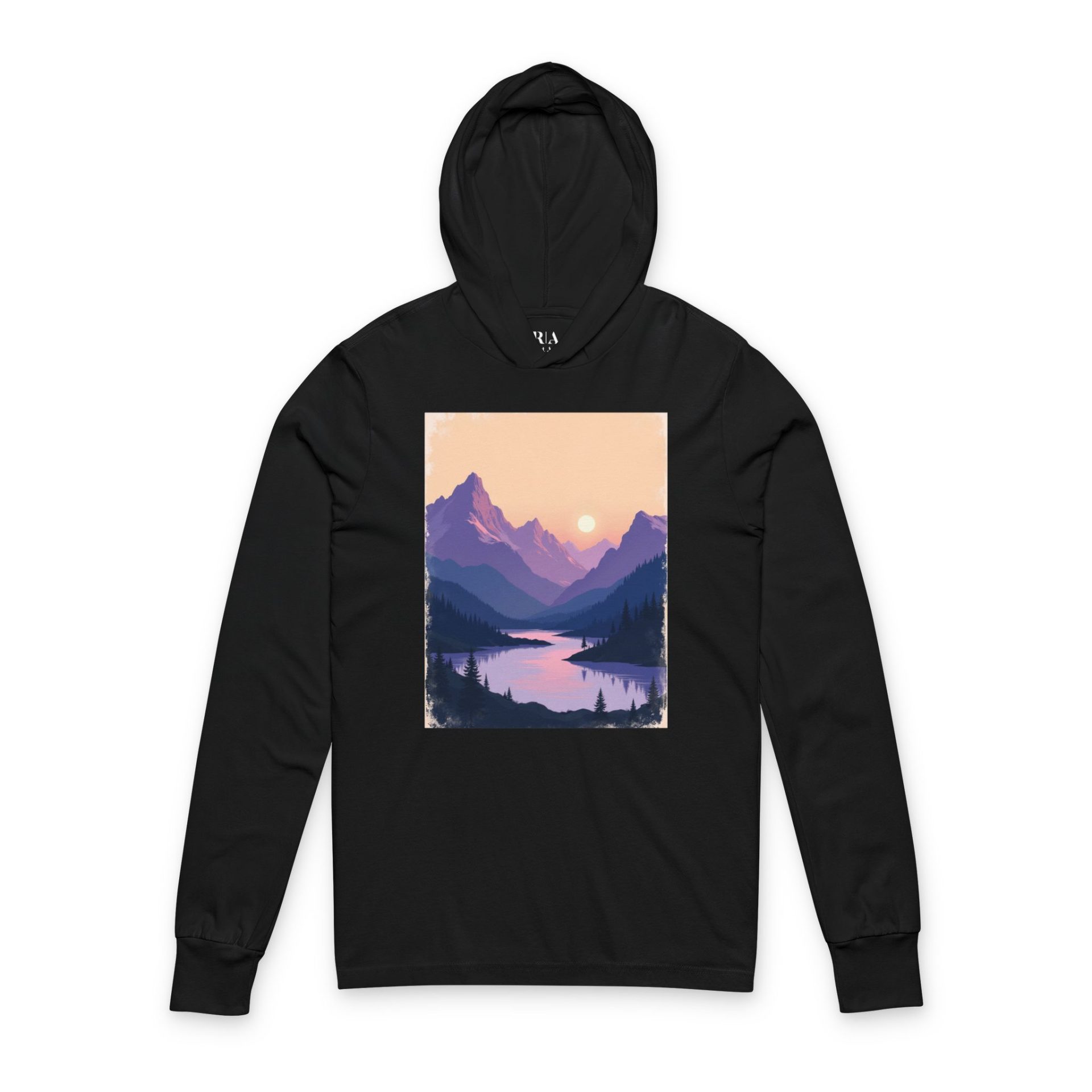 Alpine Afterglow - Hooded Long Sleeve Tee Shirt - Image 2