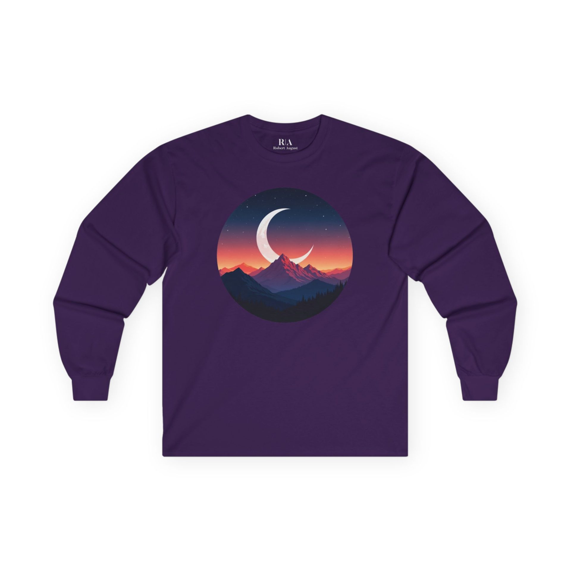 Alpine Moonlit Dream - Long Sleeve Graphic Tee - Image 4