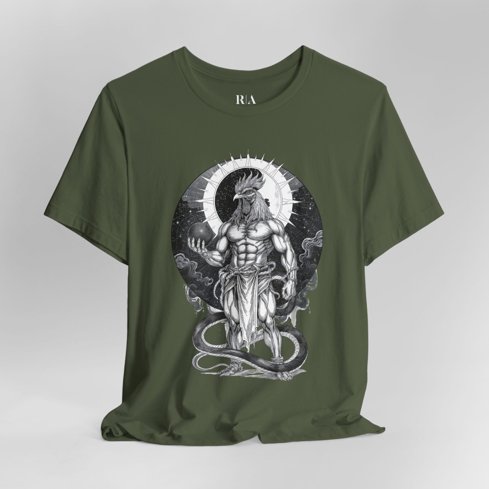 Celestial Cockatrice - Premium Jersey Cotton Graphic Tee - Image 4