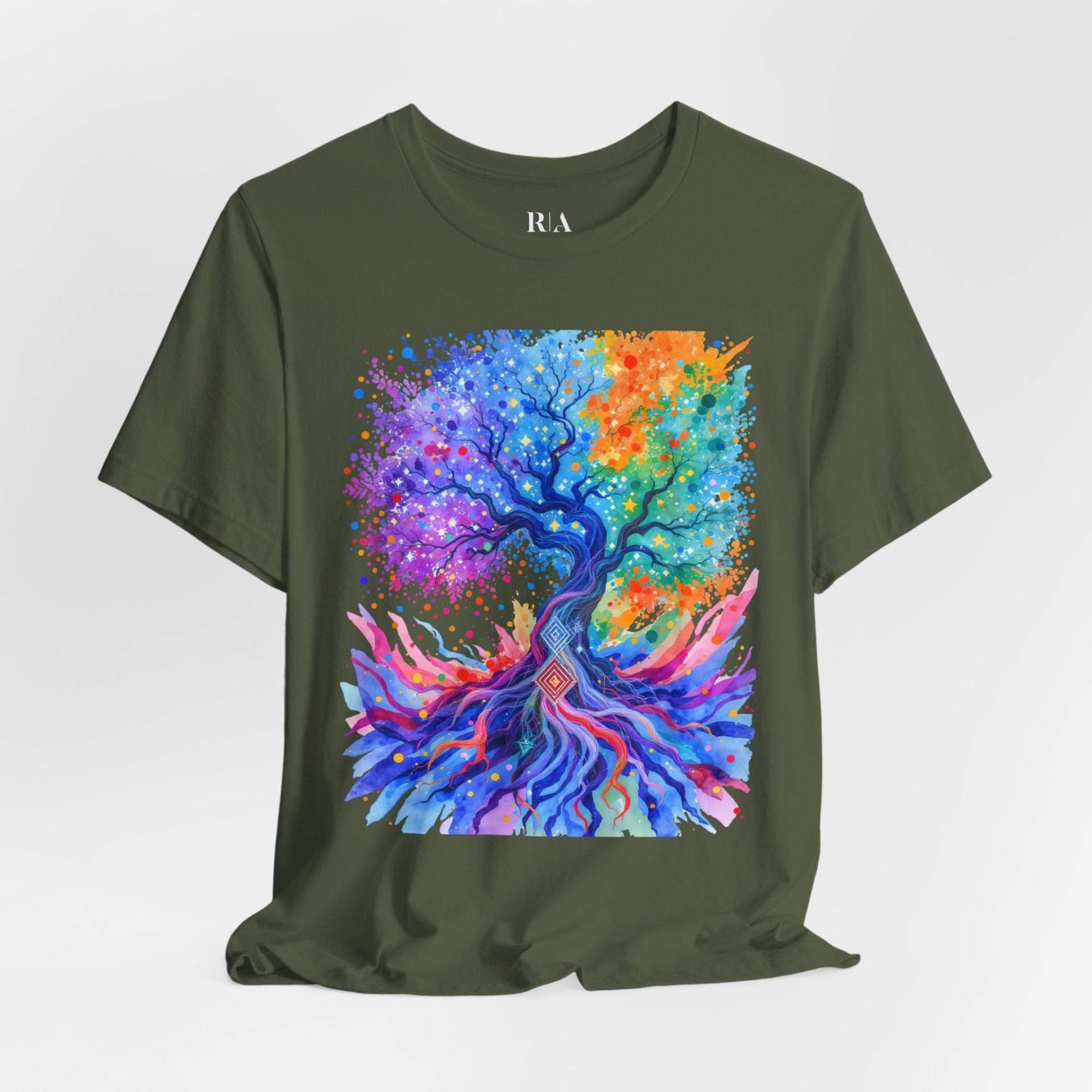 Chromatic Canopy - Premium Jersey Cotton Graphic Tee - Image 4