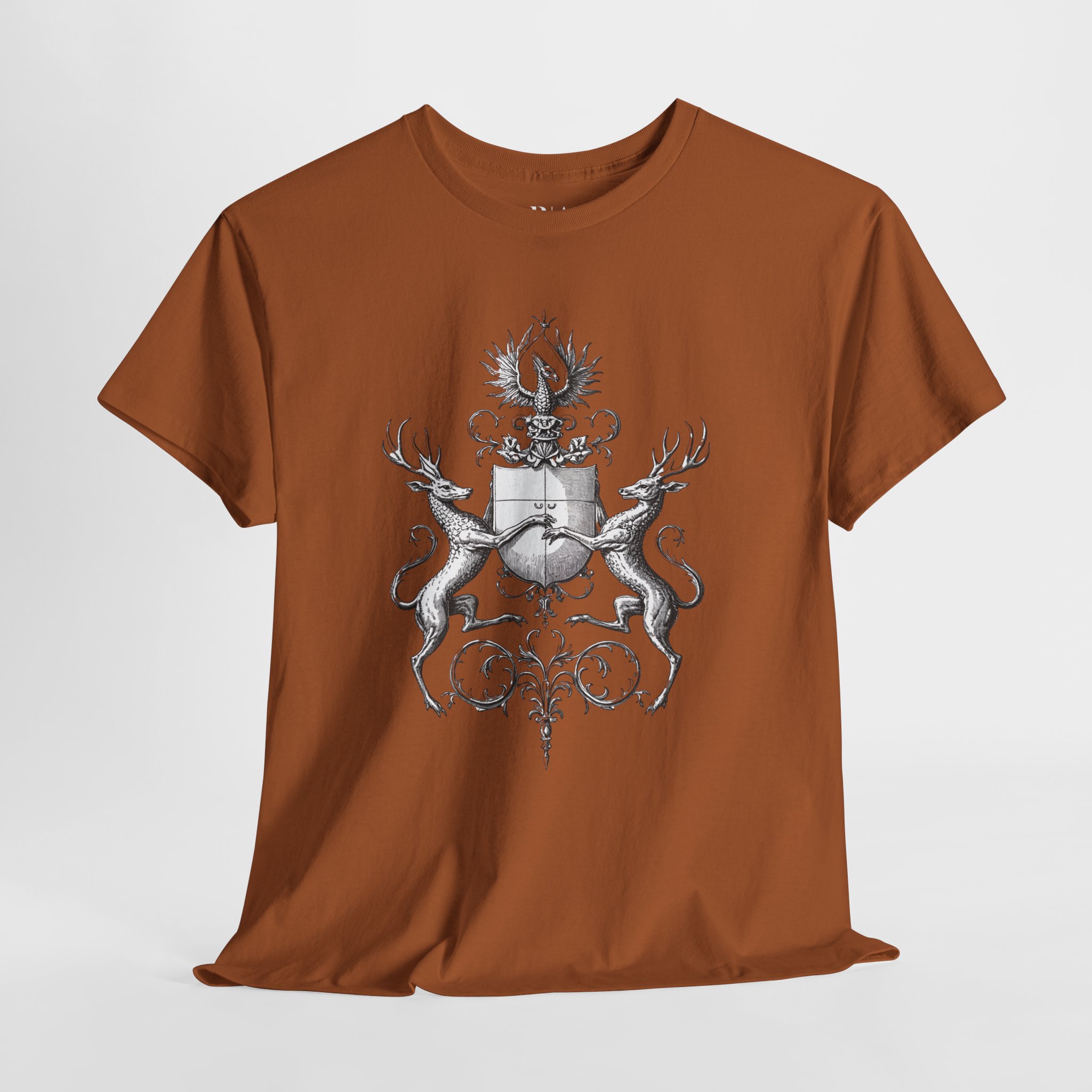 Heraldic Shield Flanked by Stags - Graphic Tee - Image 5