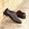 Custom Made Men's Wingtip in Burnished Navy Blue and Dark Brown Painted Calf